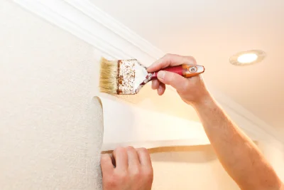 Pose de papier peint à Lussac — revêtements muraux et toiles de verre